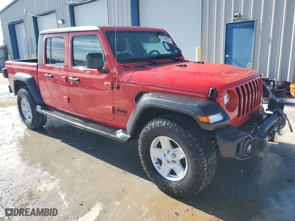 2020 Jeep Gladiator Sport S with VIN 1C6HJTAG8LL215147, listed as a Copart auction lot 47749825 with 75,079 mi miles and Salvage Title. Bid and sale history available at carsss.com. Image 4.