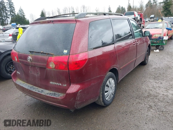 2007 Toyota Sienna CE with VIN 5TDZK23C07S092995, listed as a IAAI auction lot 41824350 with 181,356 mi miles and . Bid and sale history available at DreamBid. Image 4.