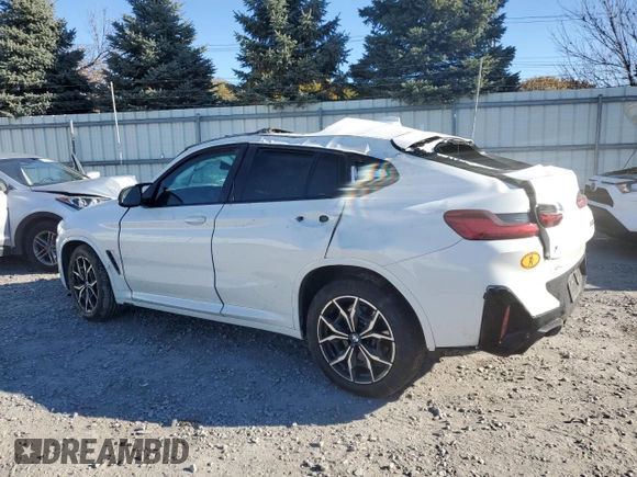 2023 BMW X4 M40i with VIN 5UX43DT05P9N61777, listed as a Copart auction lot 77600264 with 0 mi miles and Salvage Title. Bid and sale history available at carsss.com. Image 2.