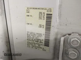 2009 Nissan Altima S z VIN 1N4AL21E99N499145, wystawiony jako IAAI lot #41689648 z przebiegiem 171 573 mil mil oraz . Historia ofert i sprzedaży dostępna na DreamBid. Obrazek 9.