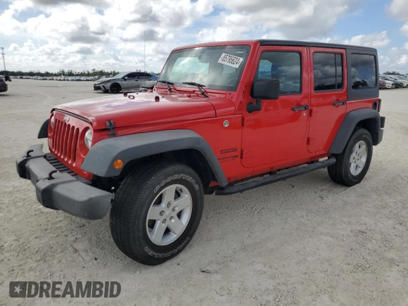 2018 Jeep Wrangler JK Unlimited Sport S with VIN 1C4BJWDG2JL897547, listed as a Copart auction lot 85795624 with 52,650 mi miles and Non Repairable. Bid and sale history available at carsss.com. Image 1.