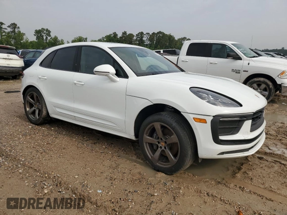 2025 Porsche Macan with VIN WP1AA2A50SLB02308, listed as a Copart auction lot 54607835 with 3,208 mi miles and Salvage title. Bid and sale history available at DreamBid. Image 4.