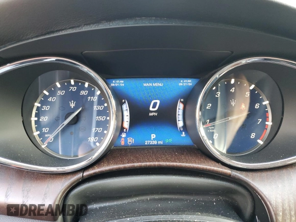 2018 Maserati Quattroporte S Q4 z VIN ZAM56YRA5J1286580, wystawiony jako Copart lot #71858884 z przebiegiem 27 339 mil mil oraz Szkoda całkowita • Salvage title. Historia ofert i sprzedaży dostępna na DreamBid. Obrazek 9.