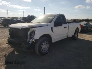 2021 Ford F-150 XL with VIN 1FTMF1EP6MKE76968, listed as a Copart auction lot 77767494 with 10,927 mi miles and Salvage title. Bid and sale history available at DreamBid. Image 1.