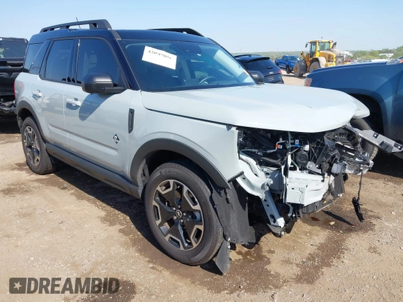 2023 Ford Bronco Sport Outer Banks with VIN 3FMCR9C6XPRD60485, listed as a IAAI auction lot 42007056 with 6,194 mi miles and . Bid and sale history available at DreamBid. Image 1.