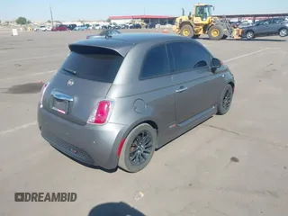 2013 FIAT 500e with VIN 3C3CFFGE7DT744790, listed as a IAAI auction lot 40464197 with 1 mi miles. Bid and sale history available at carsss.com. Image 4.