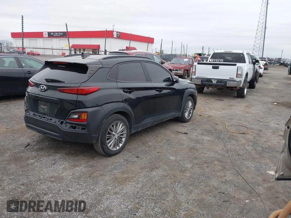 2020 Hyundai Kona SEL Plus with VIN KM8K62AA4LU428995, listed as a IAAI auction lot 41475674 with 132,304 mi miles. Bid and sale history available at carsss.com. Image 4.