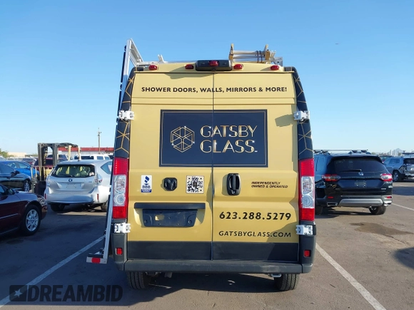 2023 Ram ProMaster Cargo with VIN 3C6LRVDG3PE538899, listed as a IAAI auction lot 41815998 with Not Provided miles. Bid and sale history available at carsss.com. Image 15.