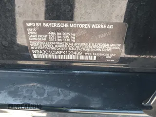 2015 BMW 3 Series 328i with VIN WBA3C1C58FK123489, listed as a IAAI auction lot 42026400 with 127,880 mi miles and . Bid and sale history available at carsss.com. Image 9.