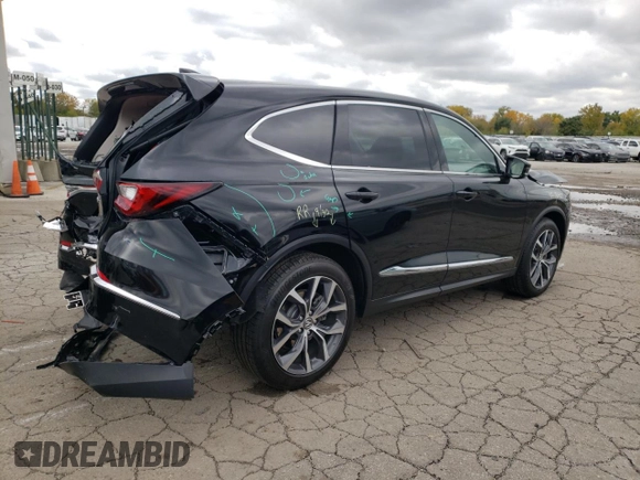 2023 Acura MDX w/Technology Package with VIN 5J8YE1H43PL029049, listed as a Copart auction lot 71805523 with 11,182 mi miles. Bid and sale history available at carsss.com. Image 3.