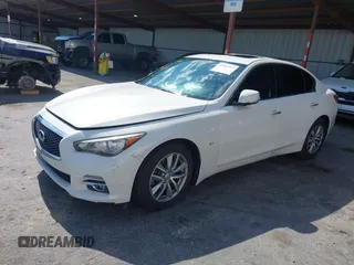 2015 Infiniti Q50 Premium with VIN JN1BV7AR2FM418211, listed as a IAAI auction lot 42626812 with 72,068 mi miles and . Bid and sale history available at DreamBid. Image 2.