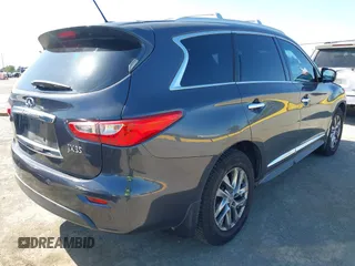 2013 Infiniti JX35 with VIN 5N1AL0MM3DC313827, listed as a IAAI auction lot 42185244 with 127,814 mi miles. Bid and sale history available at carsss.com. Image 4.