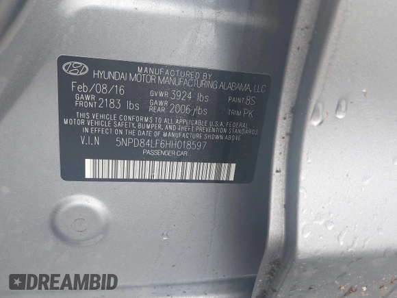 2017 Hyundai Elantra SE with VIN 5NPD84LF6HH018597, listed as a IAAI auction lot 42636028 with 82,397 mi miles and . Bid and sale history available at DreamBid. Image 9.
