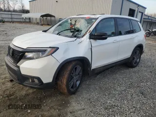 2019 Honda Passport EX-L z VIN 5FNYF7H52KB009328, wystawiony jako Copart lot #44317595 z przebiegiem 54 331 mil mil oraz Szkody całkowita. Historia ofert i sprzedaży dostępna na DreamBid. Obrazek 1.