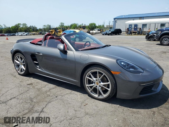2023 Porsche Boxster with VIN WP0CA2A8XPS205012, listed as a Copart auction lot 59176455 with Not provided miles and Salvage title. Bid and sale history available at DreamBid. Image 4.