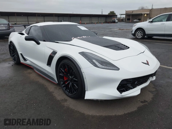 2016 Chevrolet Corvette Z06 3LZ with VIN 1G1YU2D62G5600588, listed as a IAAI auction lot 41194235 with 57,537 mi miles. Bid and sale history available at carsss.com. Image 1.