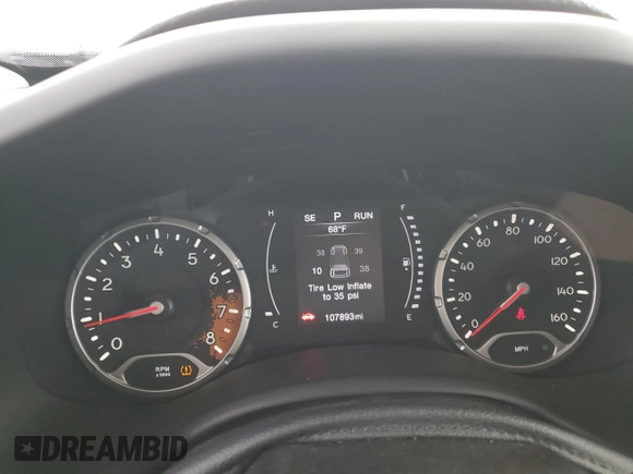 2017 Jeep Renegade Latitude with VIN ZACCJBBB7HPG33623, listed as a Copart auction lot 52420805 with 107,893 mi miles and Salvage title. Bid and sale history available at DreamBid. Image 9.