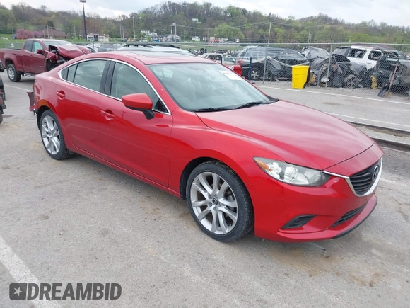 2015 Mazda 6 i Touring with VIN JM1GJ1V5XF1213756, listed as a IAAI auction lot 41943777 with 105,736 mi miles and . Bid and sale history available at carsss.com. Image 1.