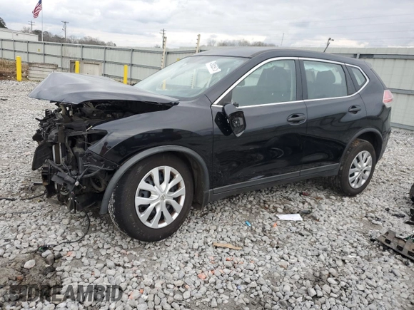 2016 Nissan Rogue S with VIN KNMAT2MT1GP650422, listed as a Copart auction lot 43955975 with 186,620 mi miles and Salvage Title. Bid and sale history available at DreamBid. Image 1.
