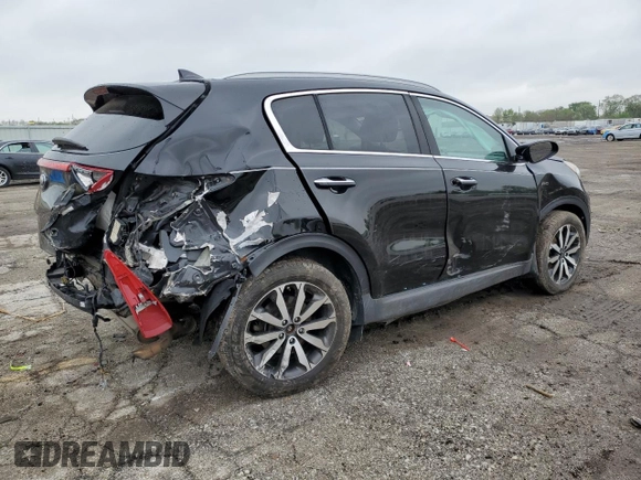 2017 Kia Sportage EX with VIN KNDPNCAC7H7151575, listed as a Copart auction lot 55811405 with 185,728 mi miles and Salvage title. Bid and sale history available at DreamBid. Image 3.