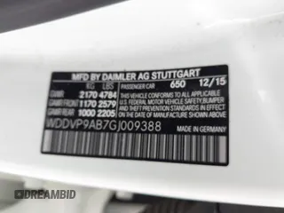 2016 Mercedes-Benz B Electric Drive with VIN WDDVP9AB7GJ009388, listed as a IAAI auction lot 41654143 with 46,748 mi miles and . Bid and sale history available at DreamBid. Image 9.