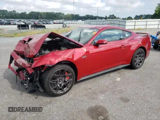 2024 Ford Mustang GT with VIN 1FA6P8CF6R5403961, listed as a Copart auction lot 64547695 with Not provided miles and Salvage title. Bid and sale history available at DreamBid. Image 1.