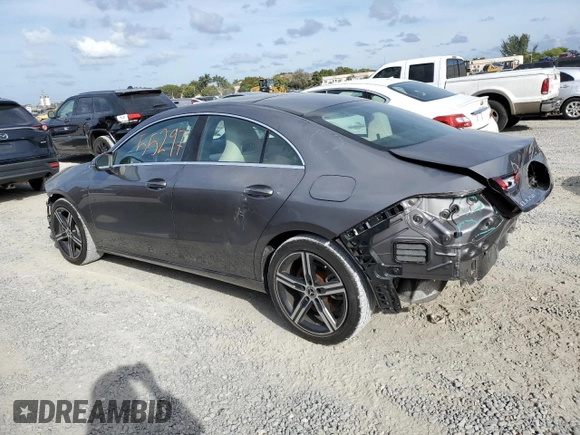 2020 Mercedes-Benz CLA 250 with VIN W1K5J4GB7LN085563, listed as a Copart auction lot 45048894 with 55,297 mi miles and . Bid and sale history available at DreamBid. Image 2.