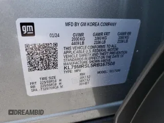 2024 Chevrolet TrailBlazer LT with VIN KL79MRSL5RB167508, listed as a Copart auction lot 48608575 with 1,921 mi miles and Salvage Title. Bid and sale history available at DreamBid. Image 15.