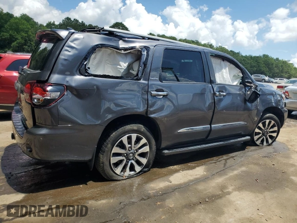 2020 Toyota Sequoia Limited with VIN 5TDKY5G17LS074238, listed as a Copart auction lot 61617894 with 62,445 mi miles and Salvage Title. Bid and sale history available at carsss.com. Image 3.