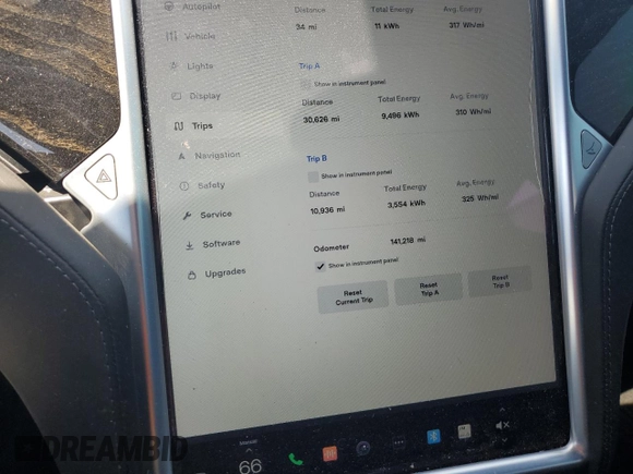 2016 Tesla Model S 90D with VIN 5YJSA1E26GF150180, listed as a Copart auction lot 59776265 with 141,218 mi miles and Salvage title. Bid and sale history available at DreamBid. Image 9.