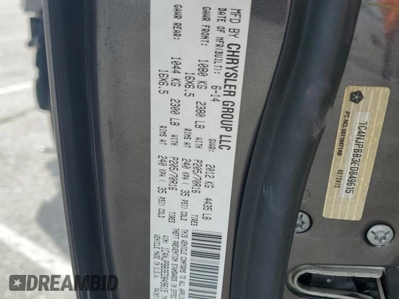 2014 Jeep Patriot Sport with VIN 1C4NJPBB3ED849615, listed as a Copart auction lot 52994535 with 120,460 mi miles and Salvage Title. Bid and sale history available at carsss.com. Image 14.