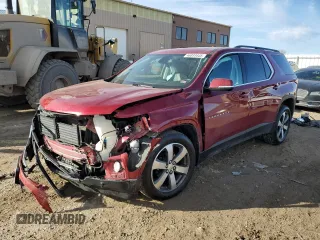 2019 Chevrolet Traverse LT Leather with VIN 1GNEVHKW9KJ298463, listed as a Copart auction lot 46893445 with 99,157 mi miles and Salvage Title. Bid and sale history available at carsss.com. Image 1.
