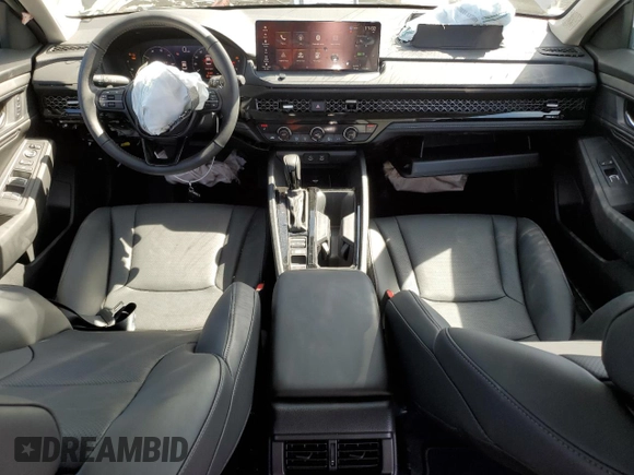 2025 Honda Accord EX-L with VIN 1HGCY2F6XSA007159, listed as a Copart auction lot 52245095 with 2,588 mi miles and Salvage title. Bid and sale history available at DreamBid. Image 8.