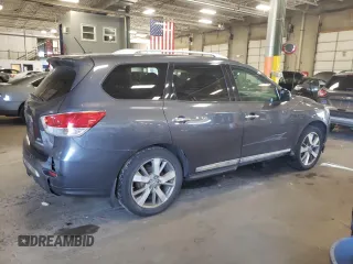 2013 Nissan Pathfinder Platinum z VIN 5N1AR2MM1DC607124, wystawiony jako Copart lot #71521174 z przebiegiem 144 126 mil mil oraz Czysty tytuł • Clean title. Historia ofert i sprzedaży dostępna na DreamBid. Obrazek 3.
