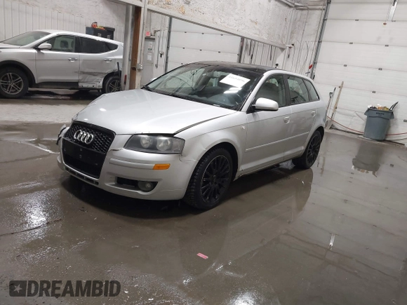 2008 Audi A3 with VIN WAUNF78P98A073160, listed as a IAAI auction lot 41654096 with 164,032 mi miles. Bid and sale history available at carsss.com. Image 2.
