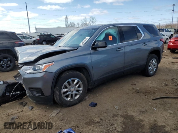 2020 Chevrolet Traverse LS z VIN 1GNERFKW5LJ155505, wystawiony jako Copart lot #53443015 z przebiegiem 161 816 mil mil oraz Nie do naprawy • Non repairable. Historia ofert i sprzedaży dostępna na DreamBid. Obrazek 1.