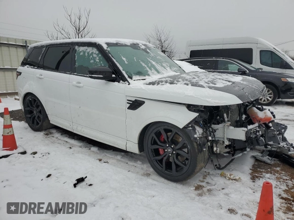 2022 Land Rover Range Rover Sport SVR with VIN SALWZ2RE8NA799997, listed as a Copart auction lot 38238204 with Not Provided miles and Salvage Title. Bid and sale history available at DreamBid. Image 4.