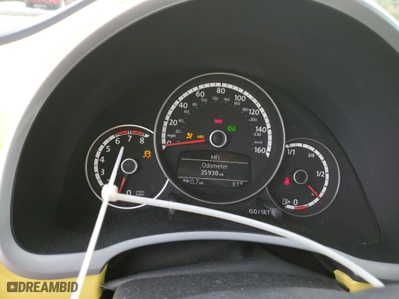 2014 Volkswagen Beetle Convertible 2.5L with VIN 3VW5P7AT5EM806100, listed as a Copart auction lot 73565614 with 35,930 mi miles and Salvage Title. Bid and sale history available at carsss.com. Image 9.