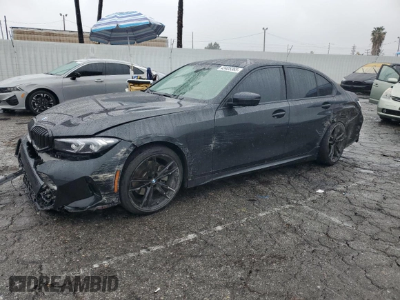 2023 BMW 3 Series 330i with VIN 3MW69FF02P8D60443, listed as a Copart auction lot 43405365 with 0 mi miles and Salvage Title. Bid and sale history available at carsss.com. Image 1.