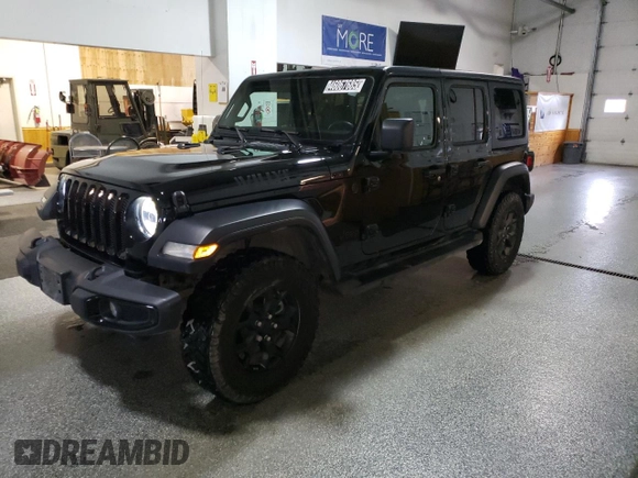 2022 Jeep Wrangler Unlimited Sport with VIN 1C4HJXDN1NW131568, listed as a Copart auction lot 46067685 with 45,609 mi miles and Clean Title. Bid and sale history available at DreamBid. Image 1.