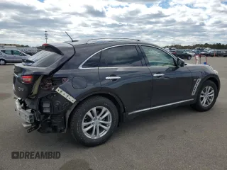 2017 Infiniti QX70 z VIN JN8CS1MU4HM142452, wystawiony jako Copart lot #53064715 z przebiegiem 55 181 mil mil oraz Szkoda całkowita • Salvage title. Historia ofert i sprzedaży dostępna na DreamBid. Obrazek 3.