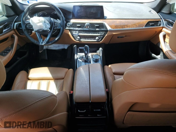 2019 BMW 5 Series 530e with VIN WBAJA9C50KB253692, listed as a Copart auction lot 52568095 with 61,023 mi miles and Salvage title. Bid and sale history available at DreamBid. Image 8.