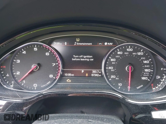 2017 Audi A8 L Sport with VIN WAU43AFD1HN007334, listed as a IAAI auction lot 41760035 with 67,342 mi miles. Bid and sale history available at carsss.com. Image 7.
