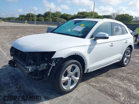 2021 Audi Q5 Prestige with VIN WA1CAAFY7M2034552, listed as a IAAI auction lot 41922211 with 52,235 mi miles and . Bid and sale history available at DreamBid. Image 2.