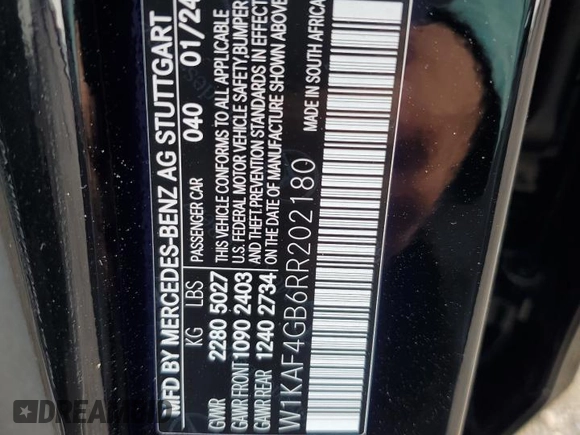 2024 Mercedes-Benz C 300 z VIN W1KAF4GB6RR202180, wystawiony jako Copart lot #51359865 z przebiegiem Nie podano mil oraz Szkody całkowita. Historia ofert i sprzedaży dostępna na DreamBid. Obrazek 13.