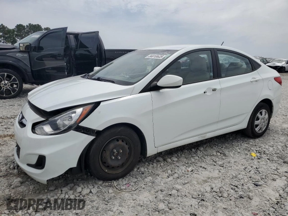 2013 Hyundai Accent GLS with VIN KMHCT4AE8DU554192, listed as a Copart auction lot 56010635 with 57,473 mi miles and Salvage title. Bid and sale history available at DreamBid. Image 1.
