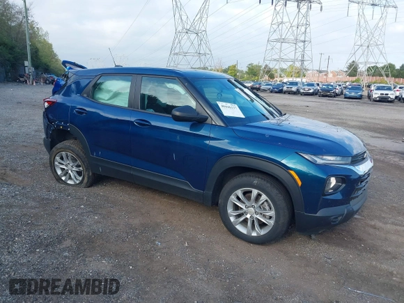 2021 Chevrolet TrailBlazer LS with VIN KL79MNSL6MB026285, listed as a IAAI auction lot 40446137 with 40,870 mi miles. Bid and sale history available at carsss.com. Image 1.