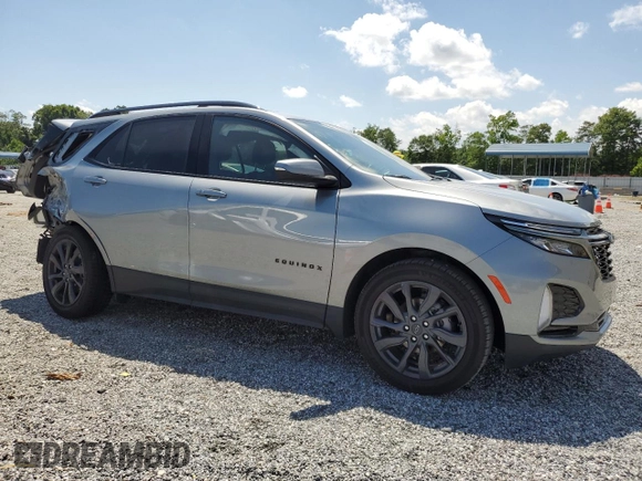 2023 Chevrolet Equinox RS with VIN 3GNAXMEG2PS130336, listed as a Copart auction lot 61214095 with 49,894 mi miles and Salvage title. Bid and sale history available at DreamBid. Image 4.