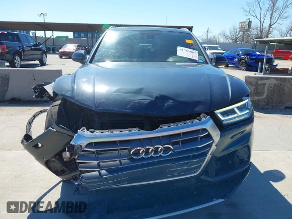 2018 Audi Q5 Premium Plus with VIN WA1BNAFY8J2107696, listed as a IAAI auction lot 41765883 with 75,363 mi miles. Bid and sale history available at carsss.com. Image 13.