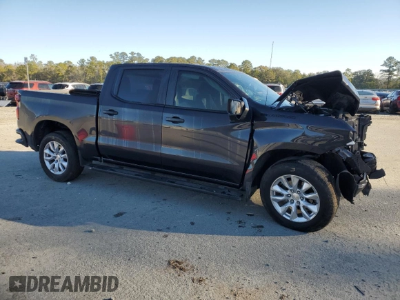 2022 Chevrolet Silverado 1500 Custom with VIN 1GCPDBEK3NZ536064, listed as a Copart auction lot 87393114 with 52,729 mi miles and Salvage Title. Bid and sale history available at carsss.com. Image 4.